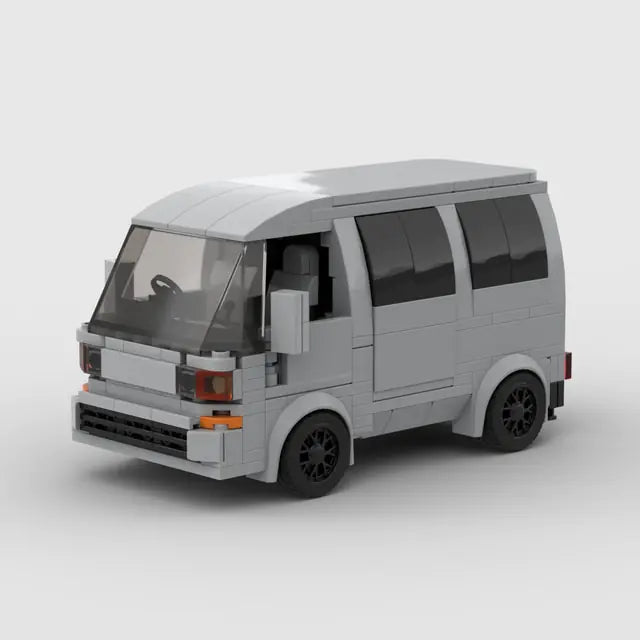 Grey Honda ACTY street van building block lego toy truck