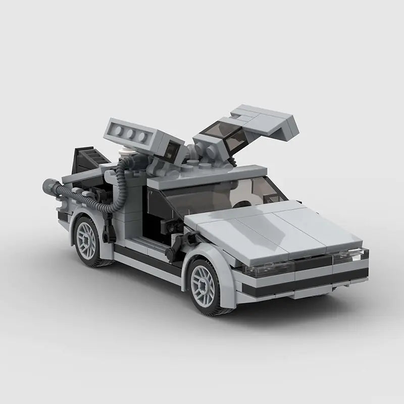 Back to the Future DeLorean DM-12 building block lego toy car with pdf instructions