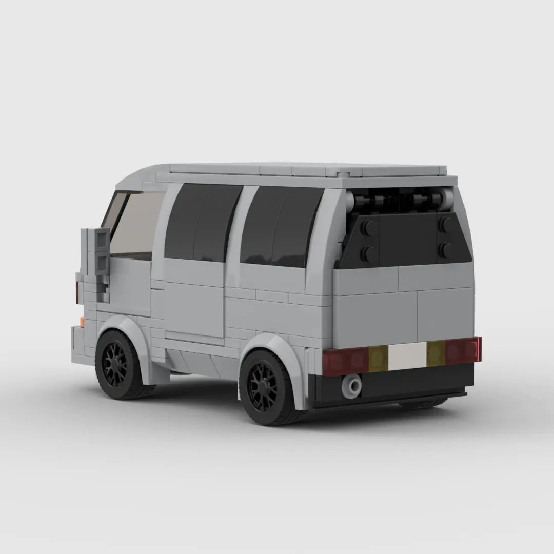 Grey Honda ACTY street van building block lego toy truck