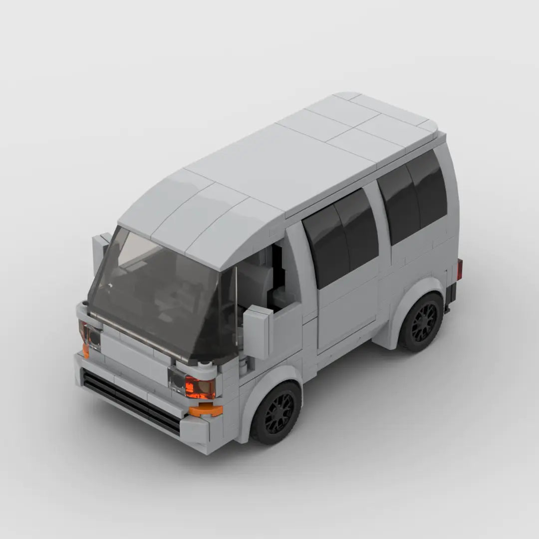 Grey Honda ACTY street van building block lego toy truck