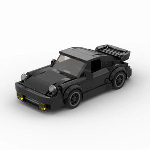 Porsche 911 Turbo Black Bird building block lego toy car with pdf instructions