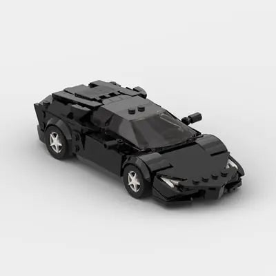 Black Lamborghini Aventador building block lego toy car