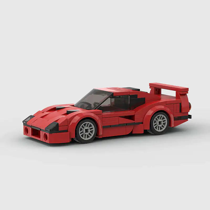 Red Ferrari F40 building block lego toy car