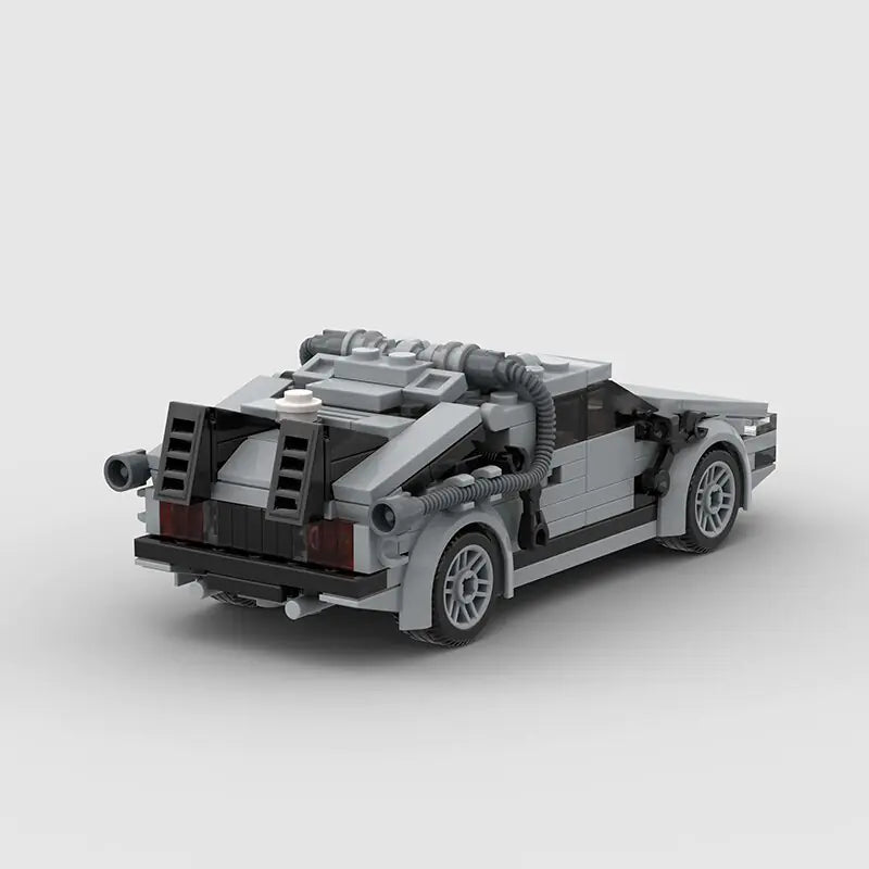 Back to the Future DeLorean DM-12 building block lego toy car with pdf instructions