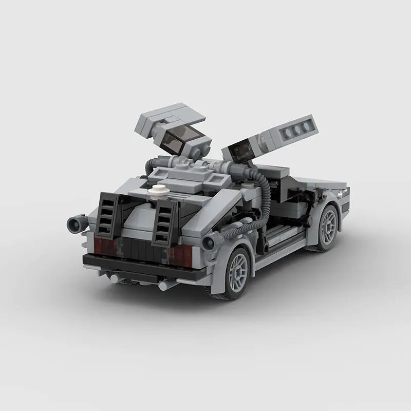 Back to the Future DeLorean DM-12 building block lego toy car with pdf instructions