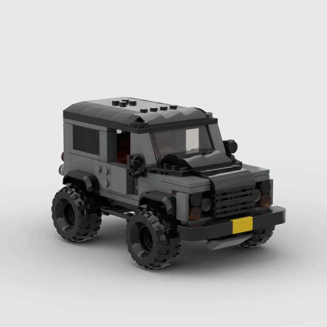 Grey Land Rover Defender II building block lego toy car with pdf instructions