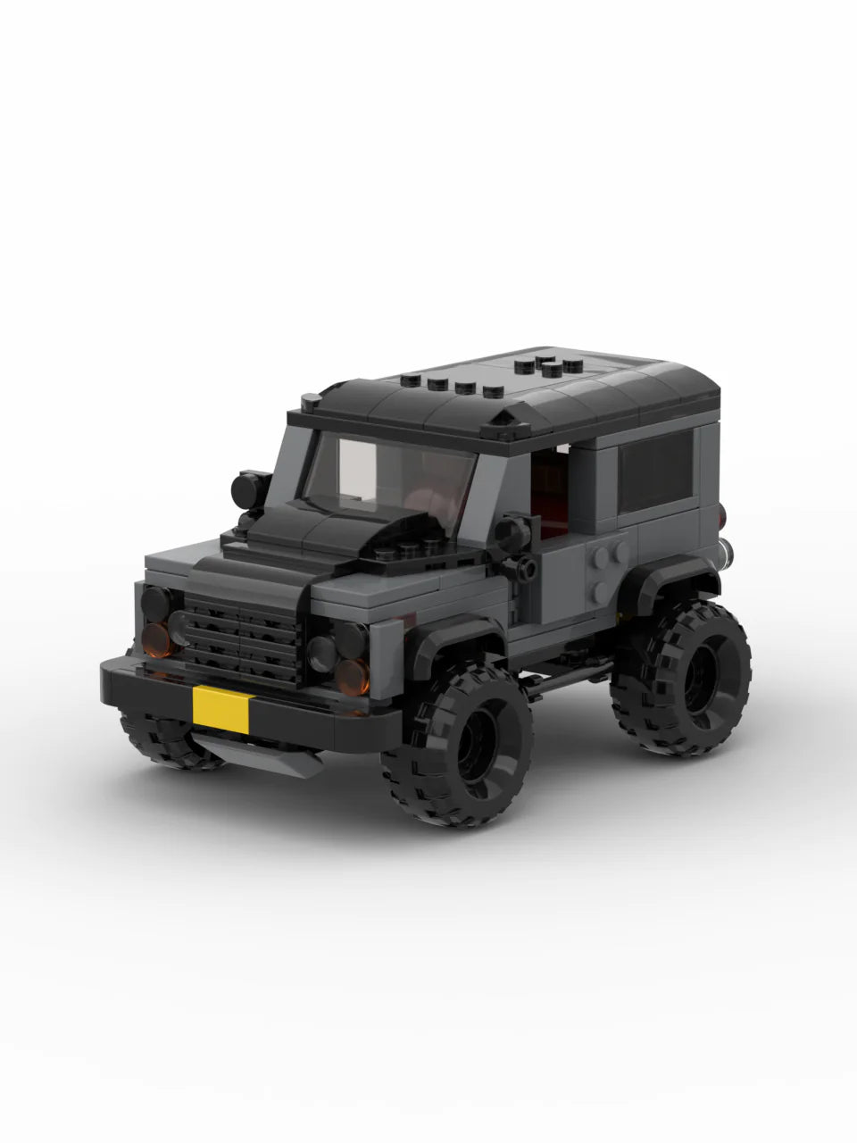 Grey Land Rover Defender II building block lego toy car with pdf instructions