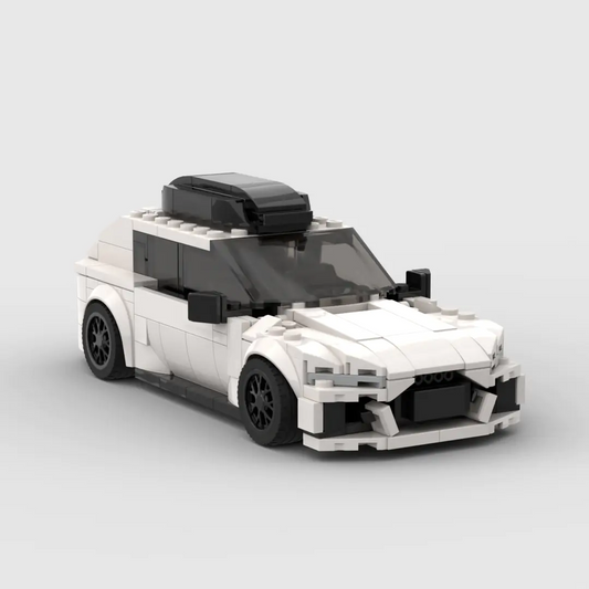 White Audi RS6 Avant building block toy car