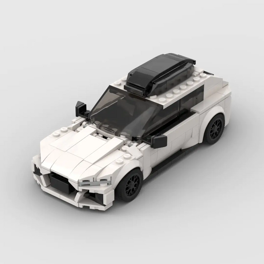 White Audi RS6 Avant building block toy car