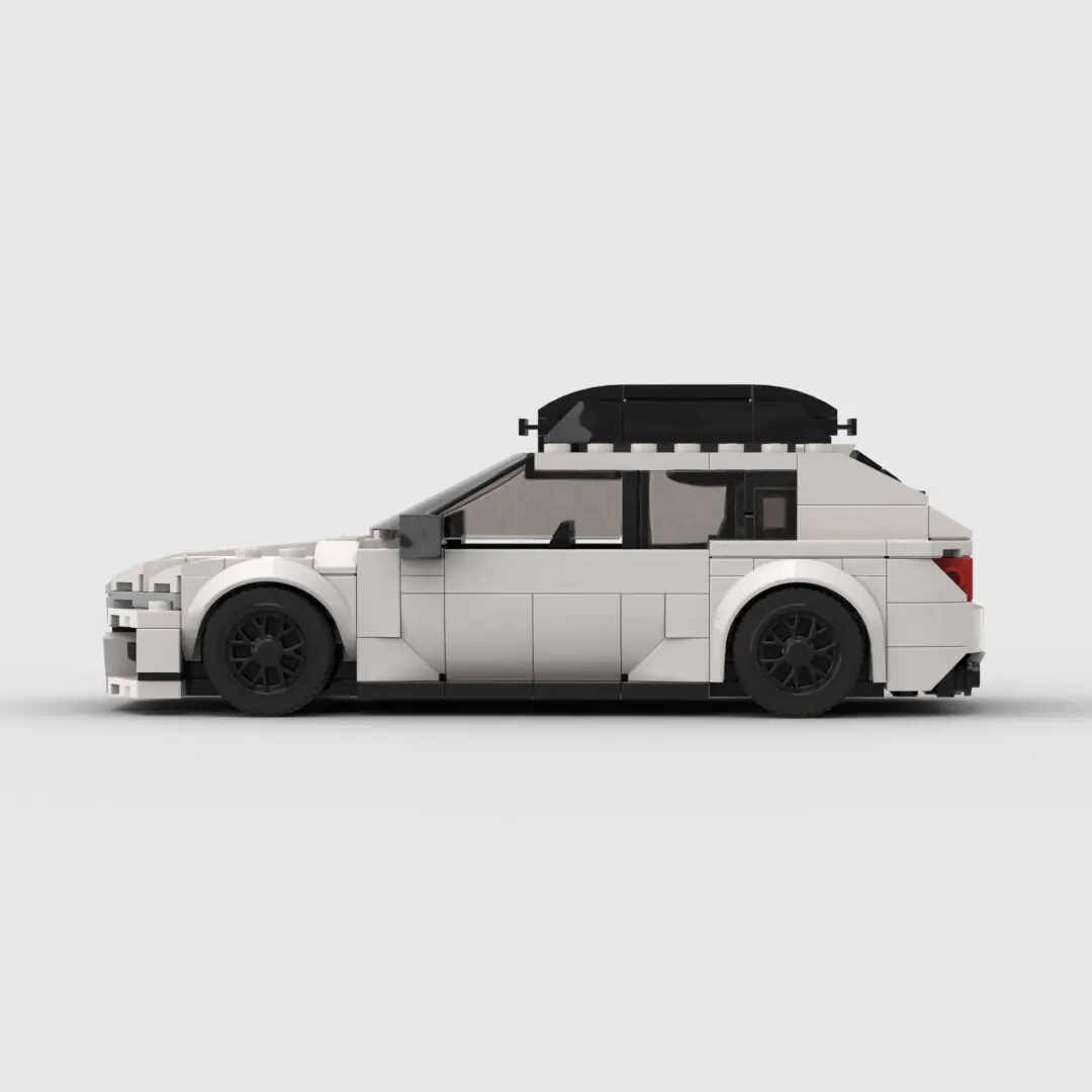 White Audi RS6 Avant building block toy car