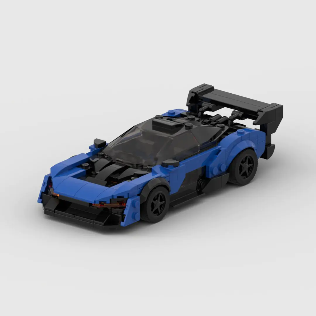 Blue McLaren Senna GTR building block lego toy car