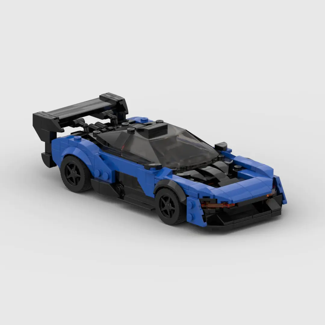 Blue McLaren Senna GTR building block lego toy car