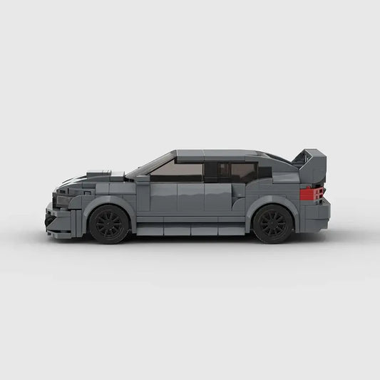 Grey Subaru WRX STI building block lego toy car with pdf instructions