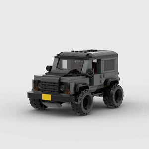 Grey Land Rover Defender II building block lego toy car with pdf instructions