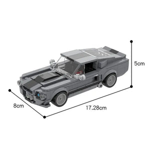 Grey Ford Mustang Shelby GT350 Eleanor building block lego toy car