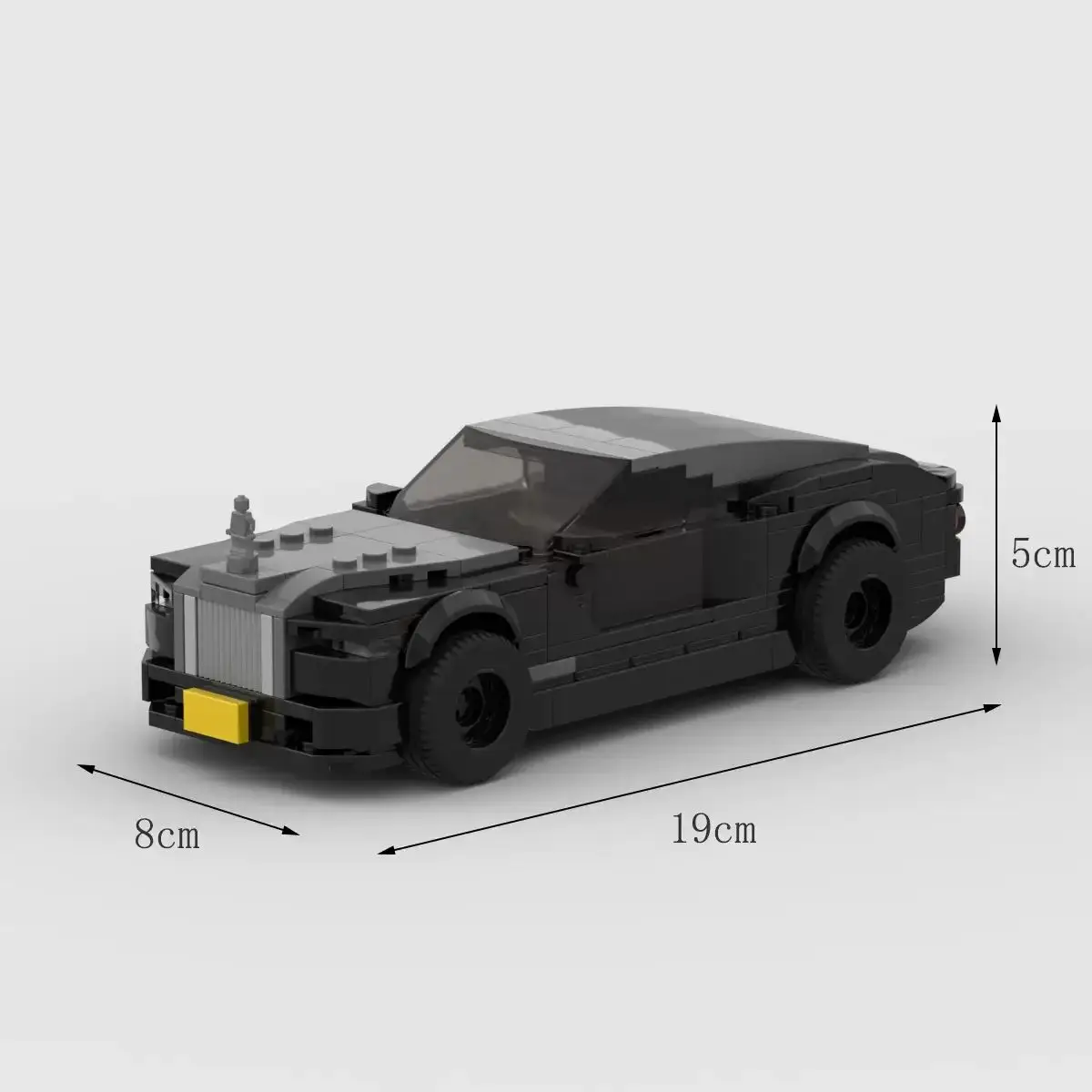 Black Rolls-Royce Wraith building block lego toy car with dimensions