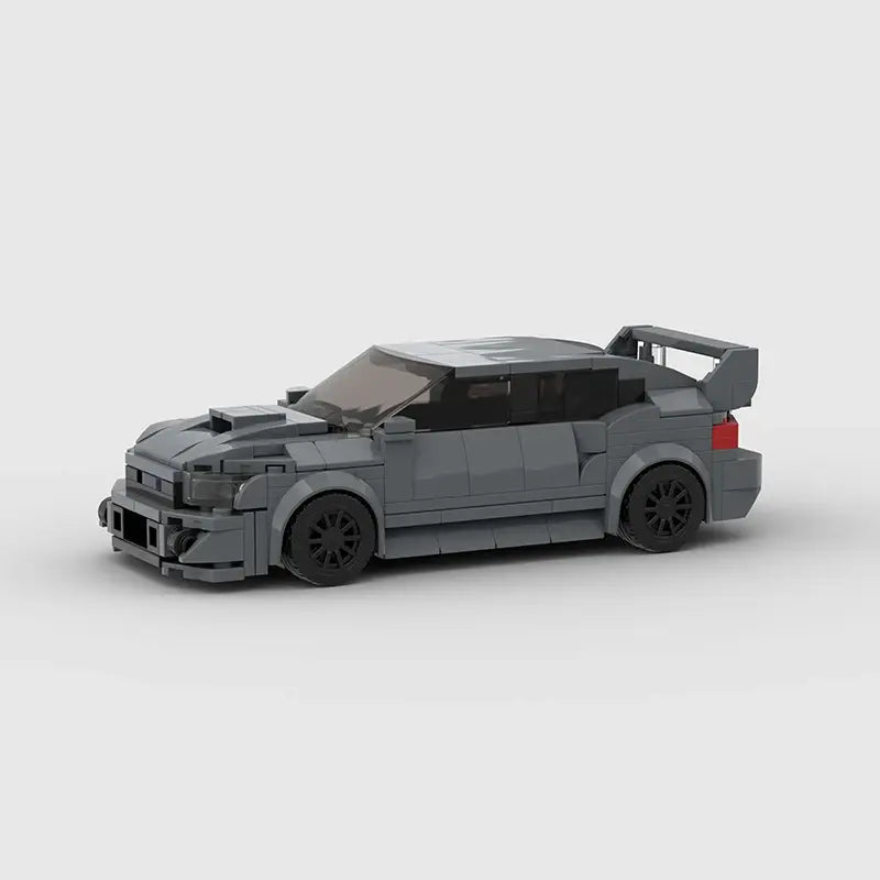 Grey Subaru WRX STI building block lego toy car with pdf instructions