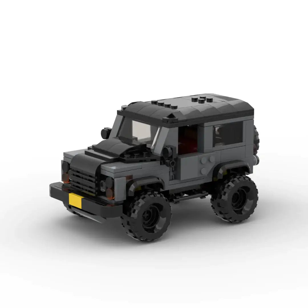 Grey Land Rover Defender II building block lego toy car with pdf instructions