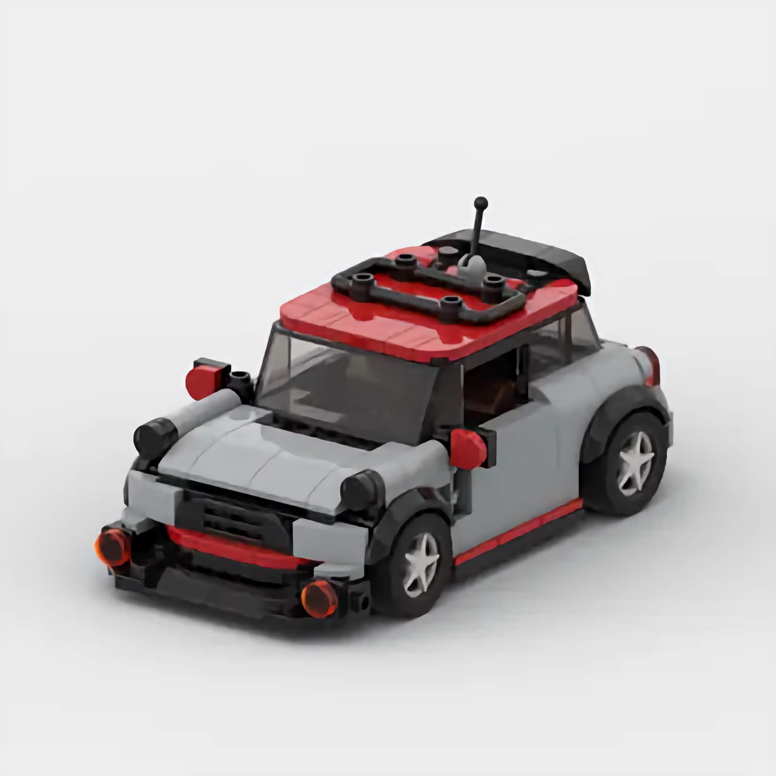 Grey Mini Cooper JSW building block lego toy car