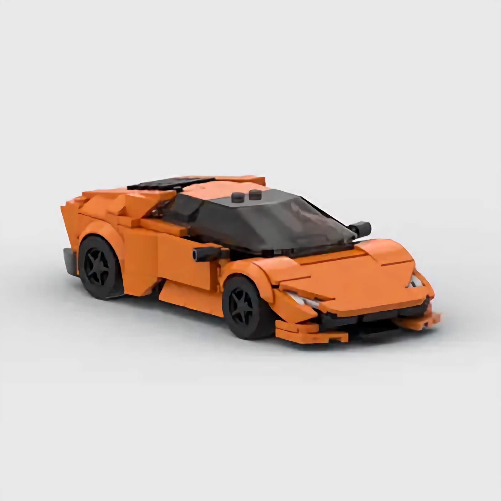 Orange Lamborghini Huracan building block lego toy car