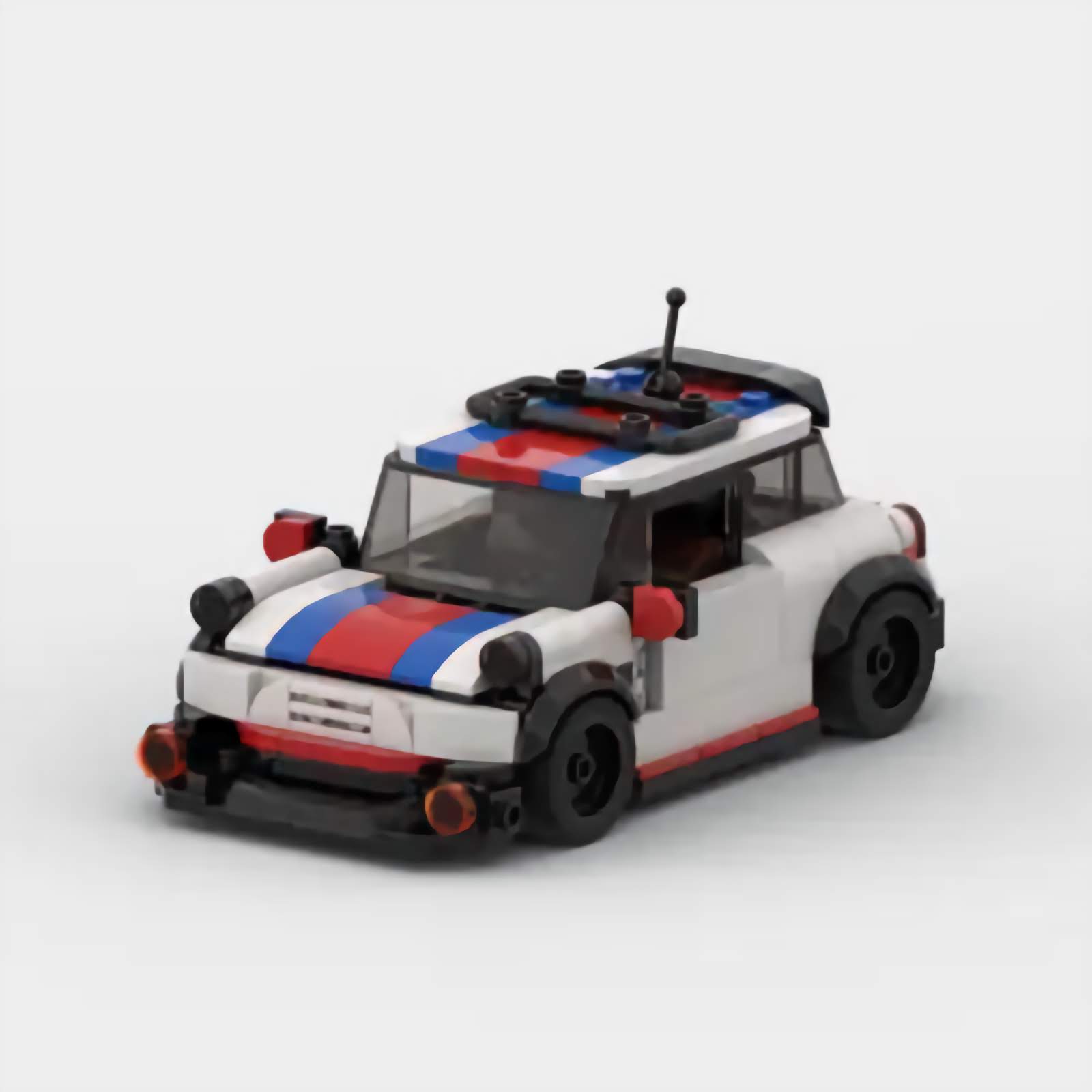 White Mini Cooper JSW building block lego toy car