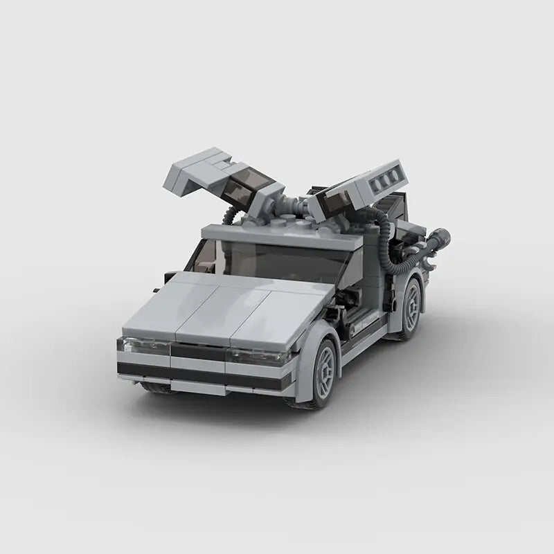 Back to the Future DeLorean DM-12 building block lego toy car with pdf instructions