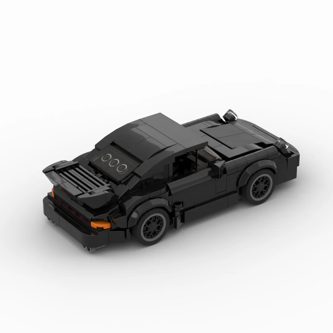 Porsche 911 Turbo Black Bird building block lego toy car with pdf instructions