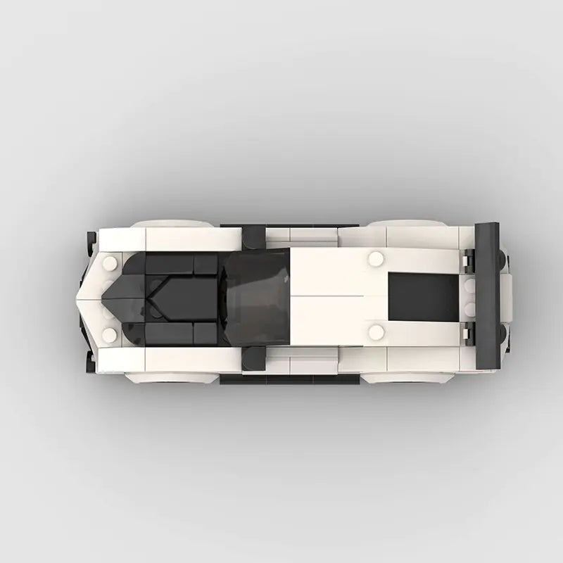 White Chevrolet Camaro ZL1 building block lego toy car with PDF instructions