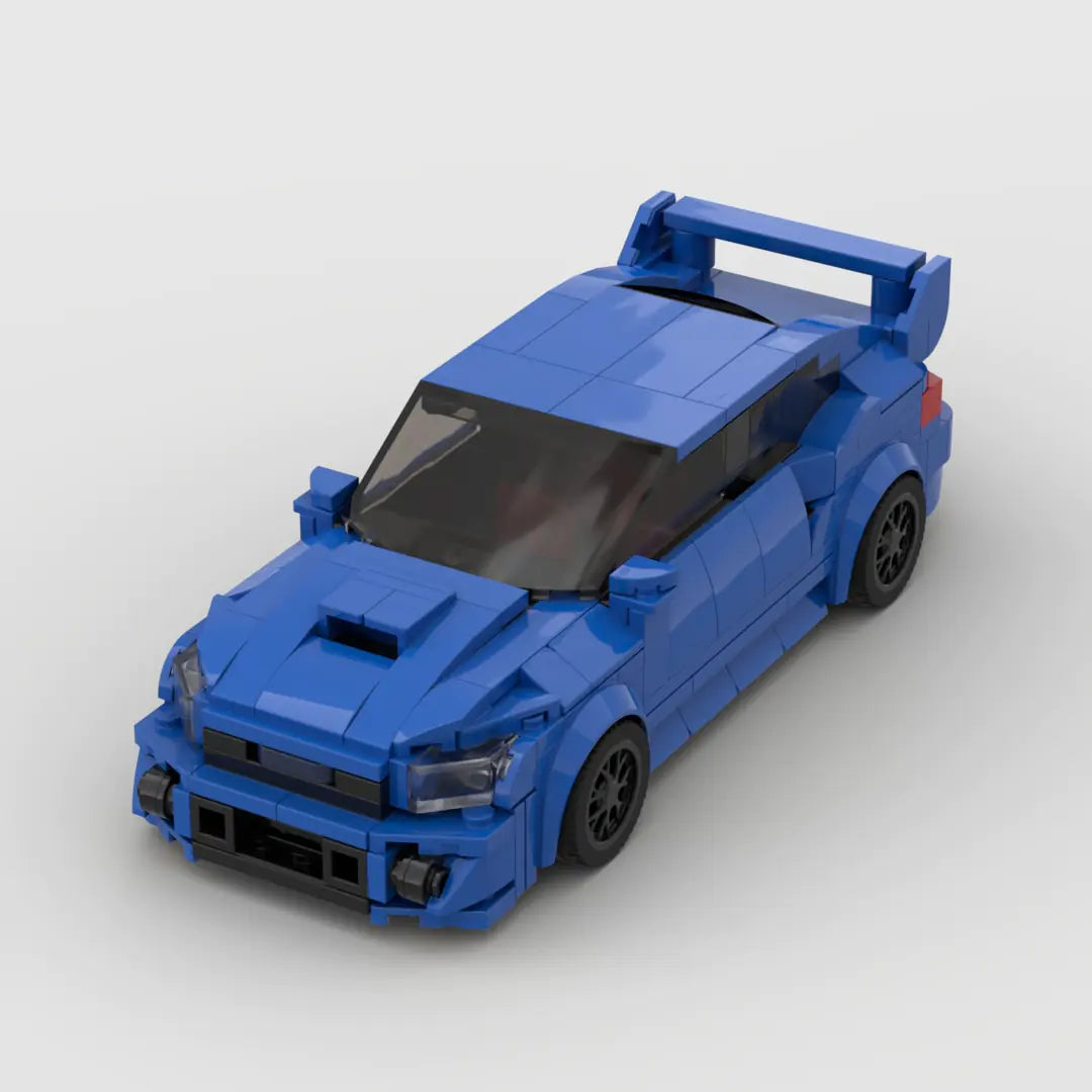 Blue Subaru WRX STI building block lego toy car