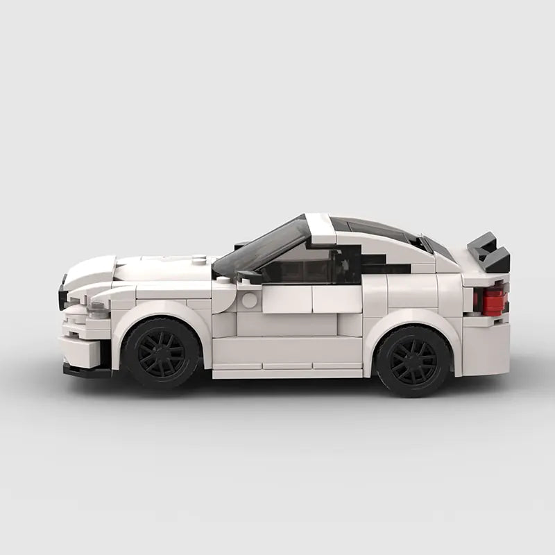 White BMW M2 309 piece building block toy car with PDF instructions