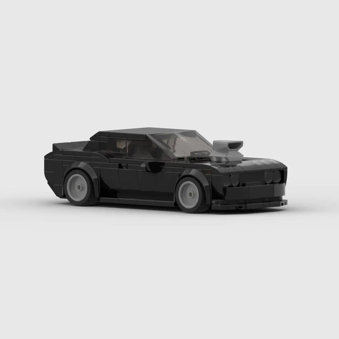 Black Dodge Challenger building block lego toy car