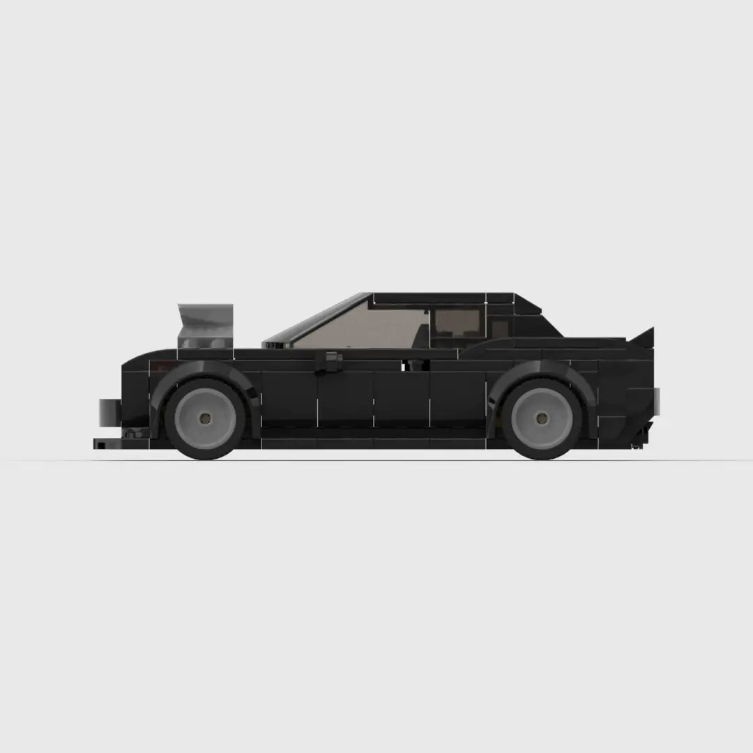 Black Dodge Challenger building block lego toy car