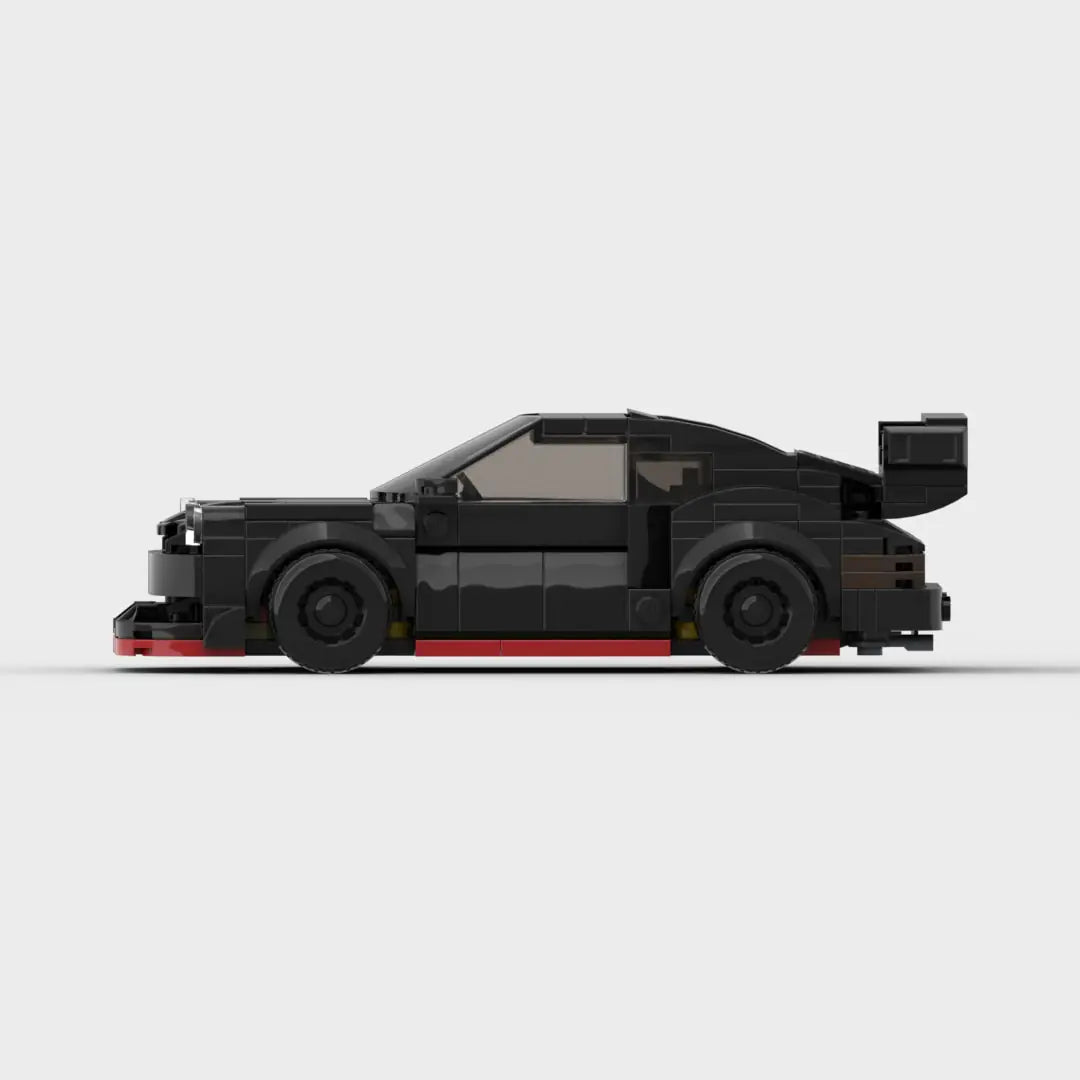 Black Porsche 911 RWB Wide Body building block lego toy car