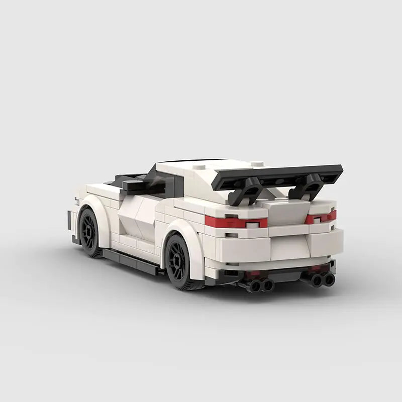 White Chevrolet Camaro ZL1 building block lego toy car