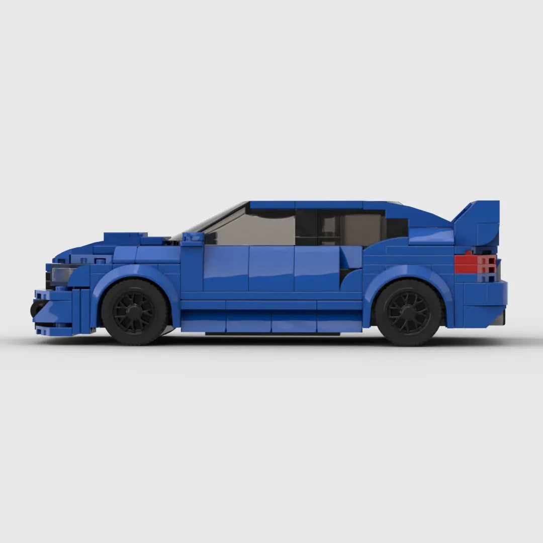 Blue Subaru WRX STI building block lego toy car