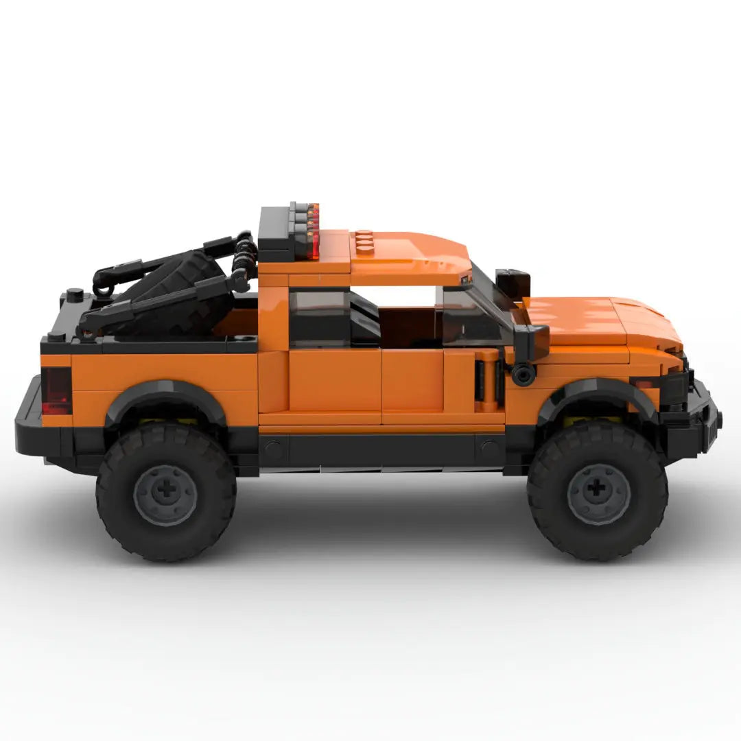 Orange Ford F150 building block lego toy truck