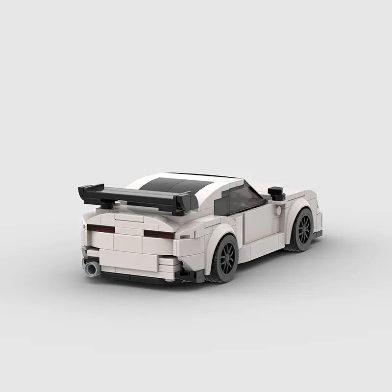 White Toyota Supra MK4 building block lego toy car