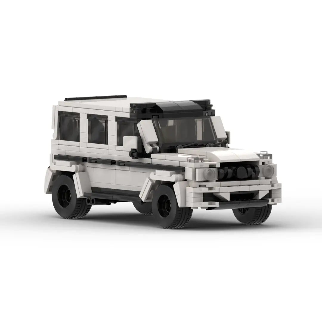 White Mercedes-AMG G63 Brabus building block lego toy car