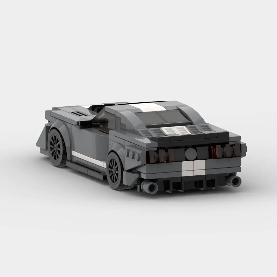 Grey Ford Mustang Shelby GT500 building block lego toy car