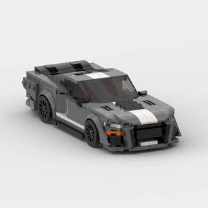 Grey Ford Mustang Shelby GT500 building block lego toy car