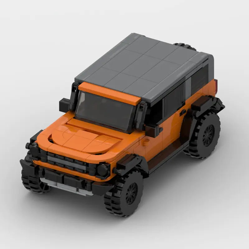 Orange Ford Bronco building block lego toy car