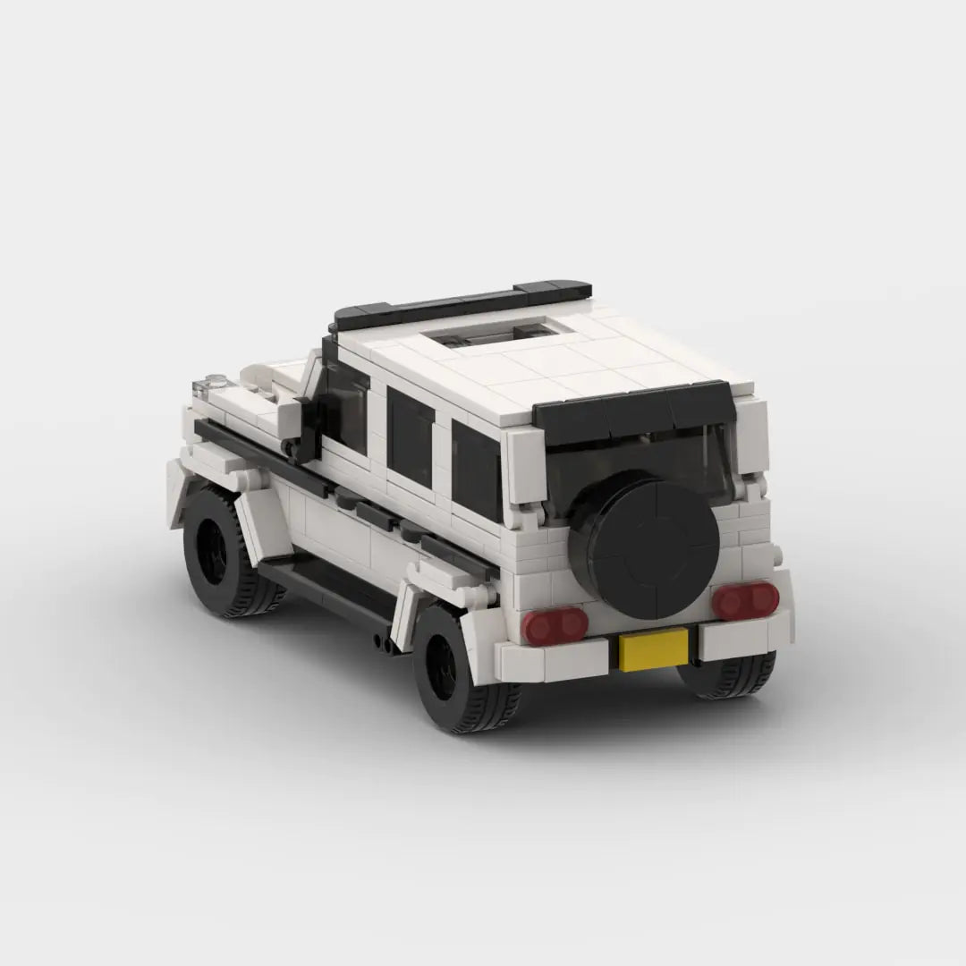 White Mercedes-AMG G63 Brabus building block lego toy car