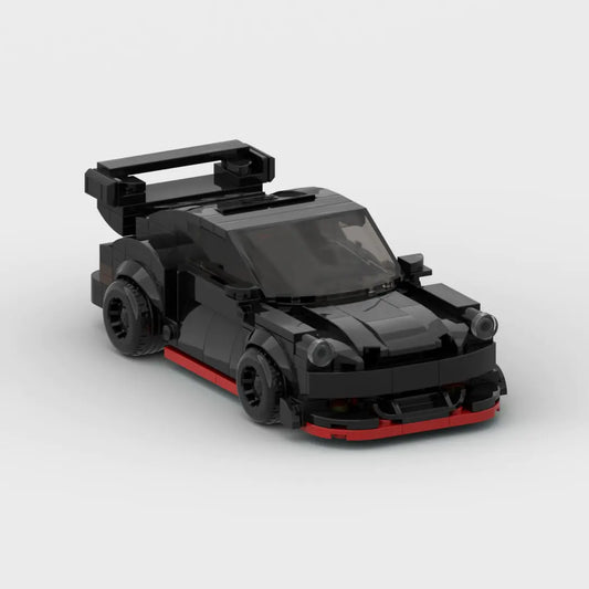 Black Porsche 911 RWB Wide Body building block lego toy car