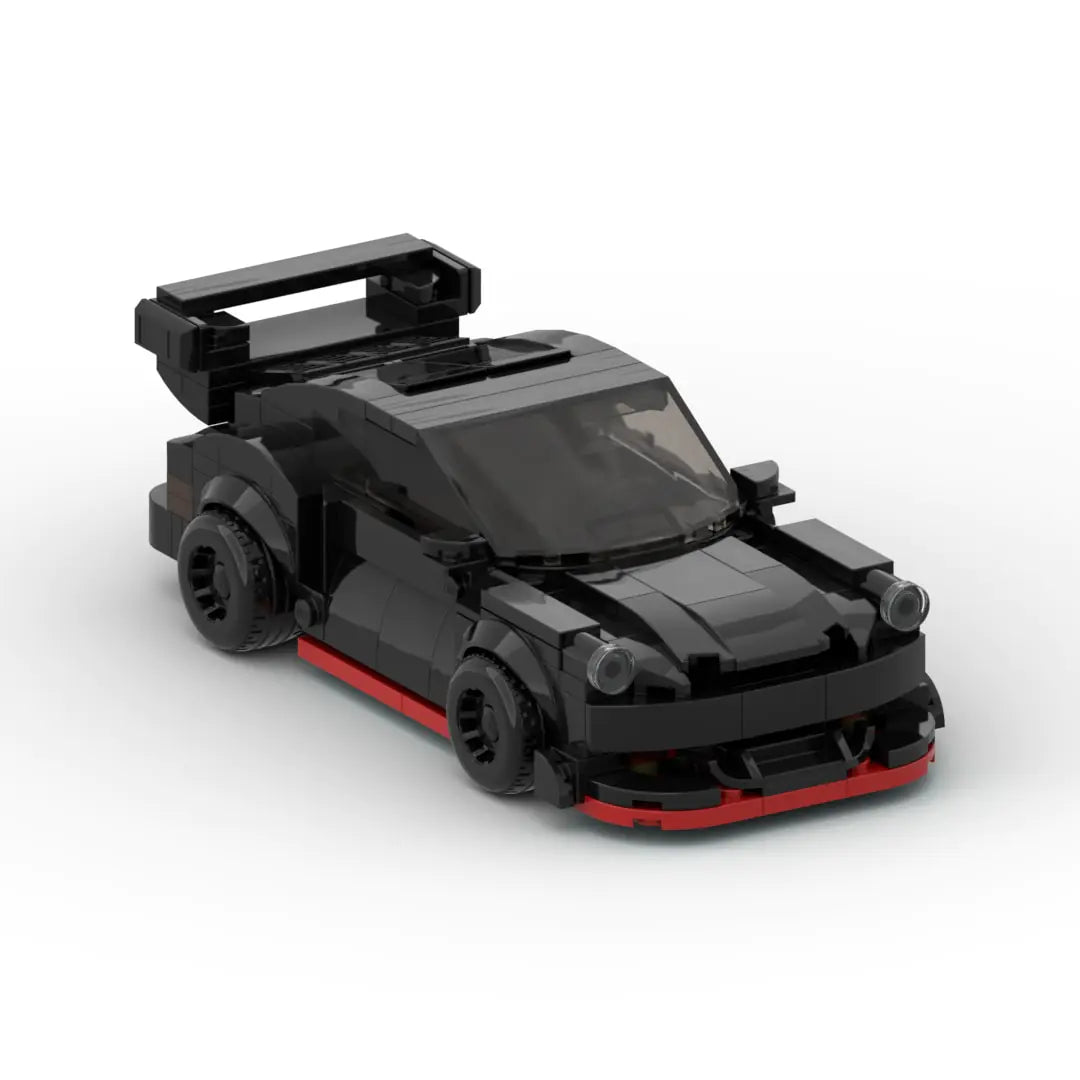 Black Porsche 911 RWB Wide Body building block lego toy car