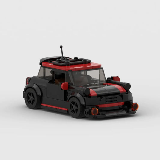 Black and Red Mini Cooper JSW building block lego toy car