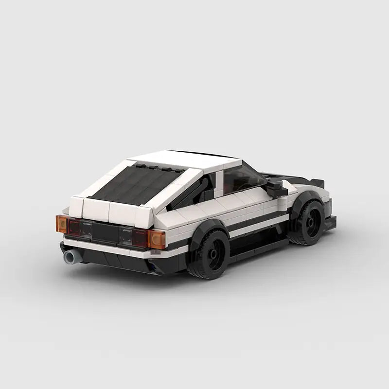 White and Black Toyota AE86 Levin building block lego toy car