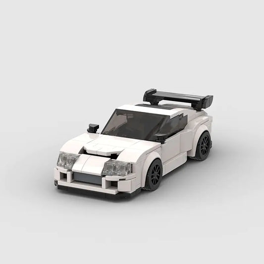 White Toyota Supra MK4 building block lego toy car