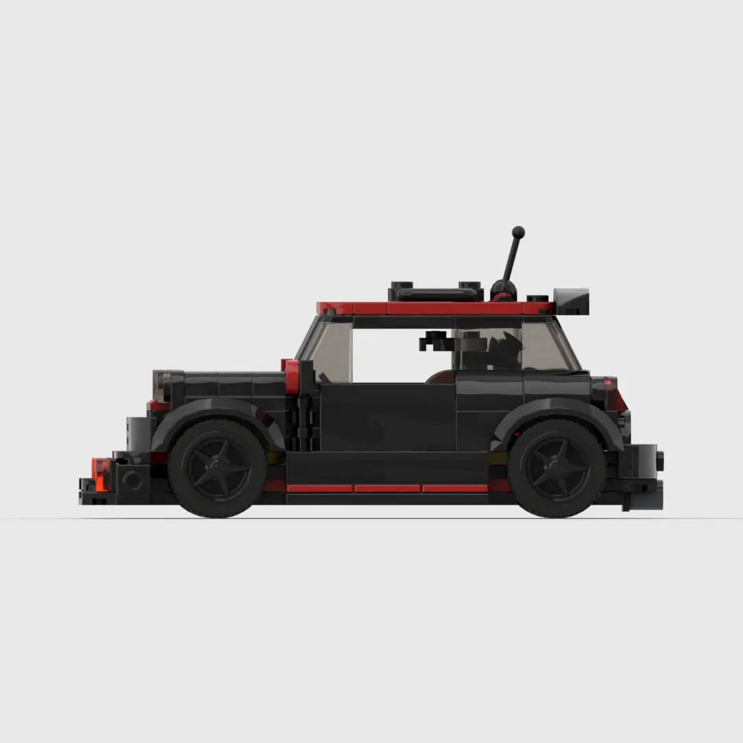 Black and Red Mini Cooper JSW building block lego toy car