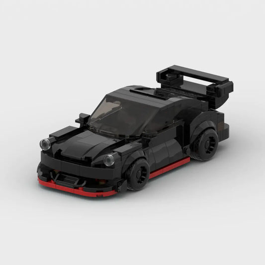 Black Porsche 911 RWB Wide Body building block lego toy car