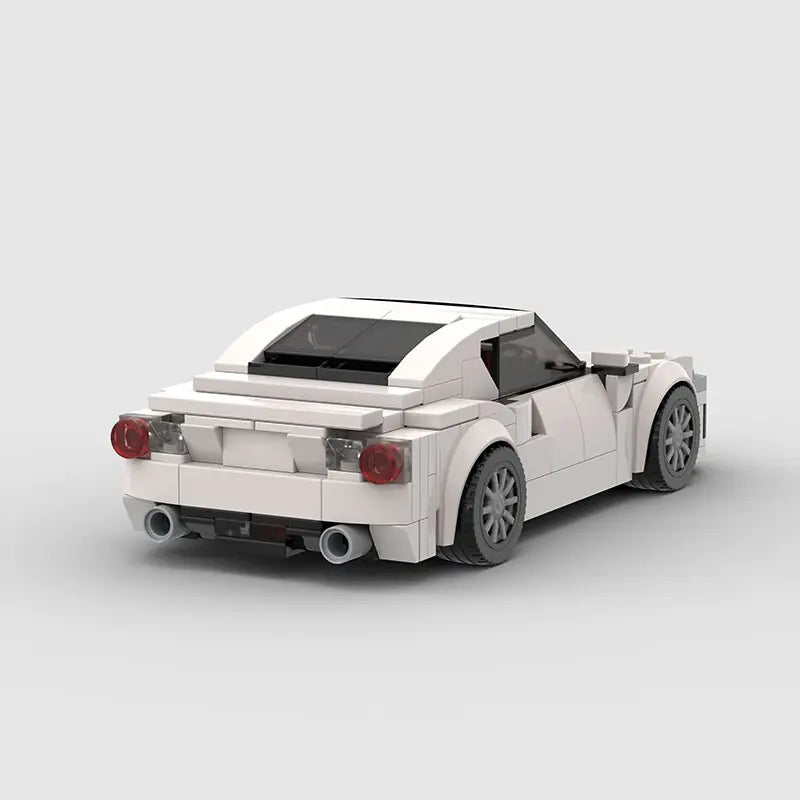 White Toyota GT-86 Roadster building block lego toy car